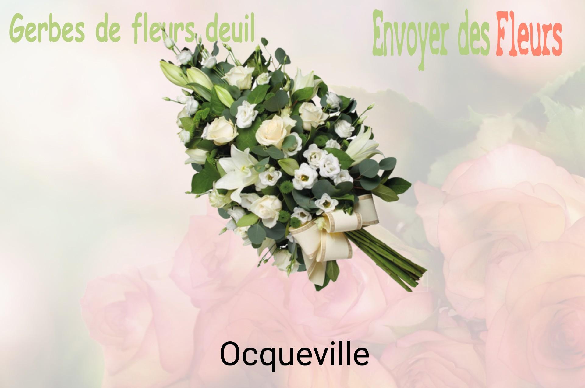 Gerbe de fleurs de deuil livrée à Ocqueville